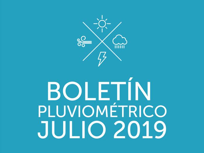 Boletín pluviométrico Julio 2019