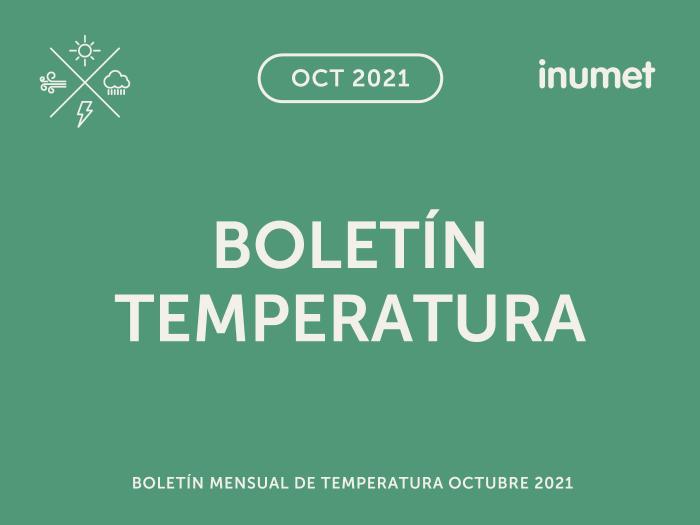 Boletín Mensual de Temperatura de octubre de 2021