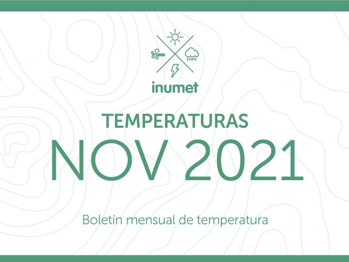 Boletín Mensual de Temperatura de noviembre de 2021